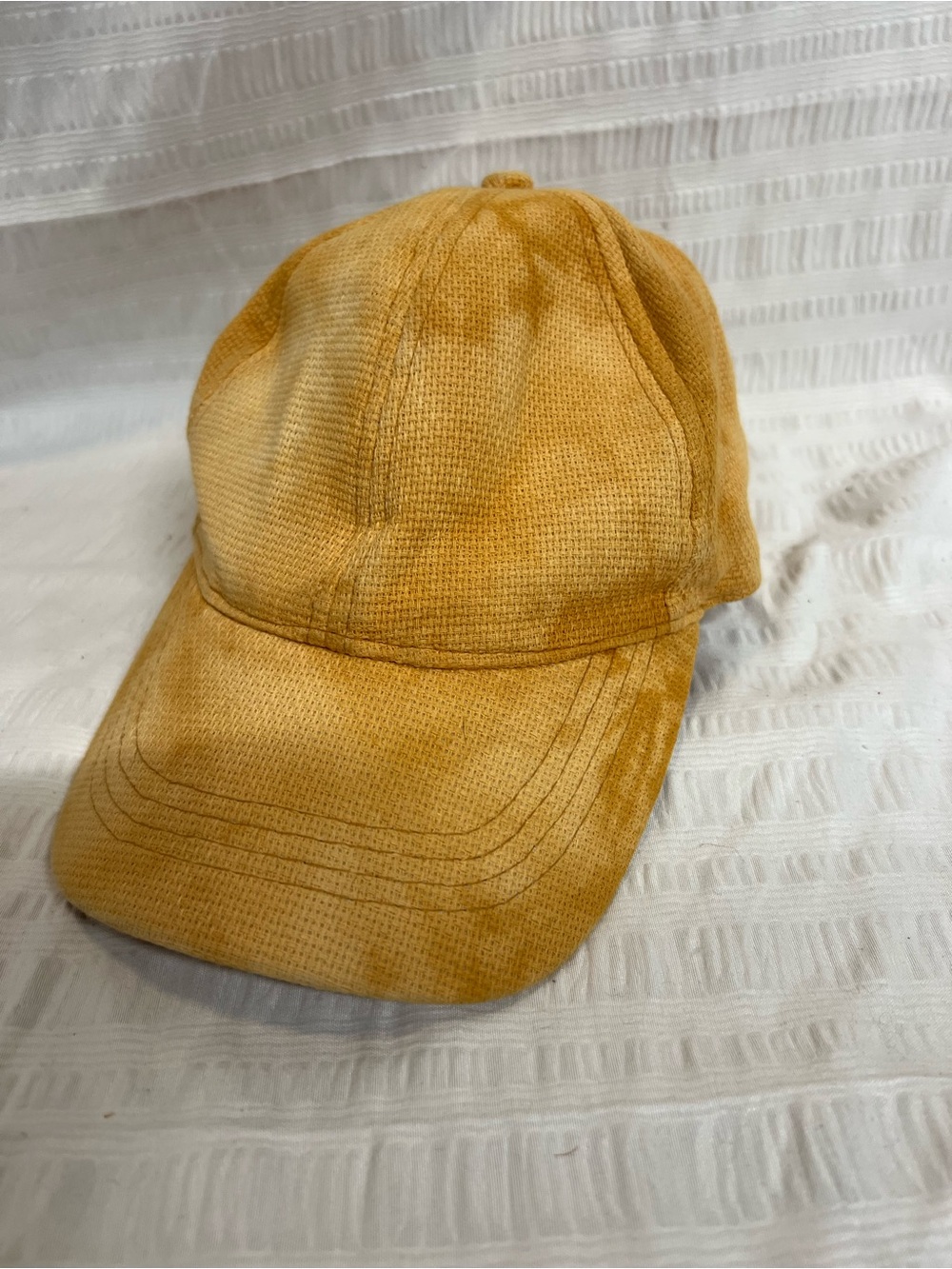 Anthropologie Washed Mustard Yellow Baseball Cap